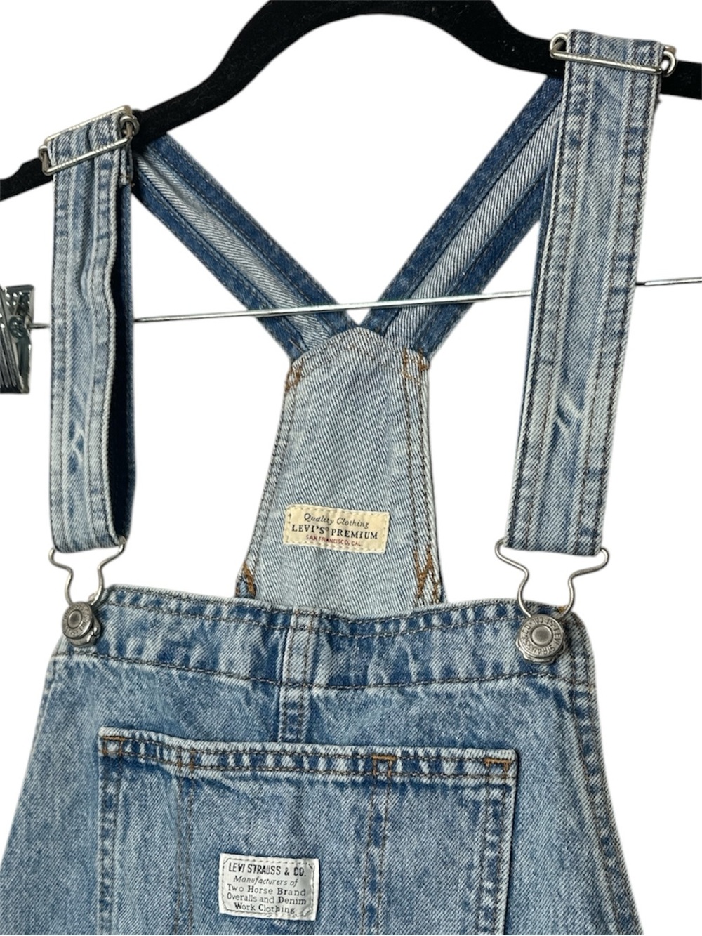 Levi’s Premium Vintage Overalls No Stone Unturned Free People Size Small - Picture 6 of 9